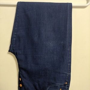 ASOS Dark Blue Skinny Denim Jeans 34R Button Fly